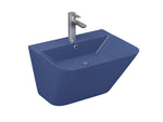 Lucco Moena Asma Monoblok Lavabo 55 cm, Mat Petrol Mavi