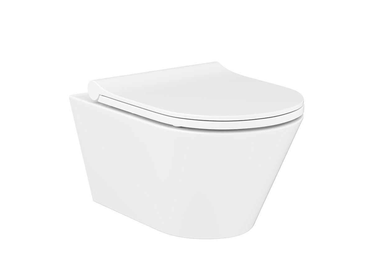 Lucco Avva Rimless Asma Klozet Seti Parlak Beyaz, 53 cm