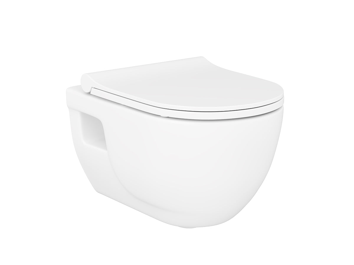 Lucco Brilla Rimless Asma Klozet Seti Parlak Beyaz, 53 cm