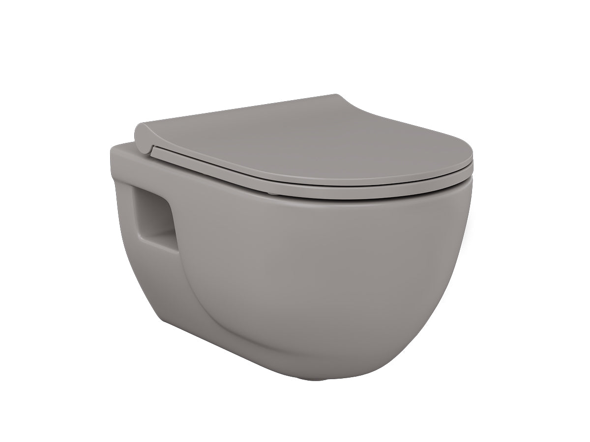 Lucco Brilla Rimless Asma Klozet Seti Mat Latte, 53 cm