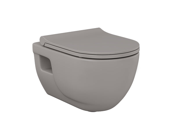 Lucco Brilla Rimless Asma Klozet Seti Mat Latte, 53 cm