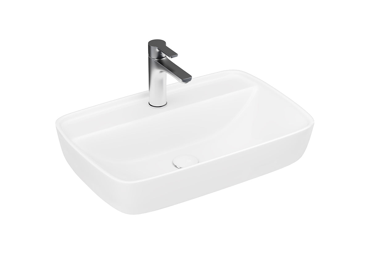 Lucco Vero Tezgah ustu Lavabo 60 cm, Parlak Beyaz