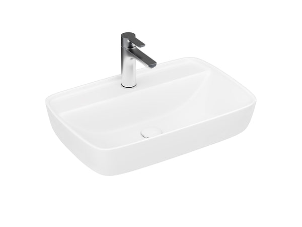 Lucco Vero Tezgah ustu Lavabo 60 cm, Parlak Beyaz