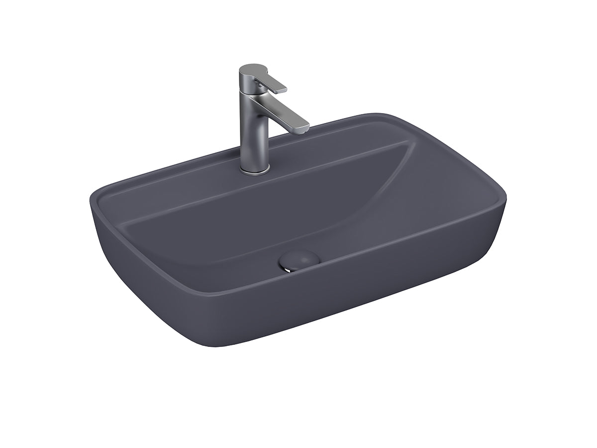 Lucco Vero Tezgah ustu Lavabo 60 cm, Mat Antrasit