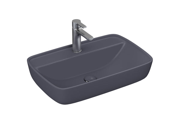 Lucco Vero Tezgah ustu Lavabo 60 cm, Mat Antrasit