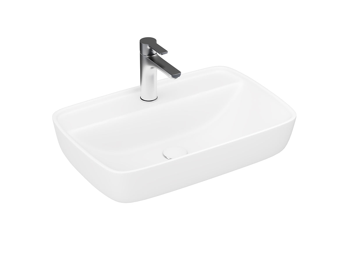 Lucco Vero Tezgah ustu Lavabo 60 cm, Mat Beyaz