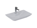 Lucco Perla Tezgah ustu Lavabo 65 cm, Mat Gumus Gri