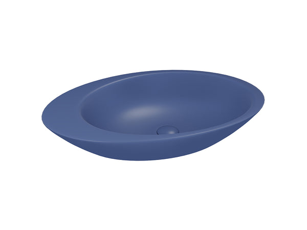 Lucco Gocce Çanak Lavabo 74 cm, Mat Petrol Mavi