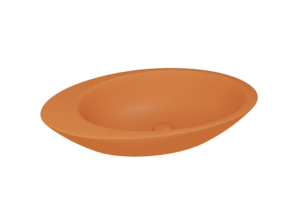 Lucco Gocce Çanak Lavabo 74 cm, Mat Turuncu