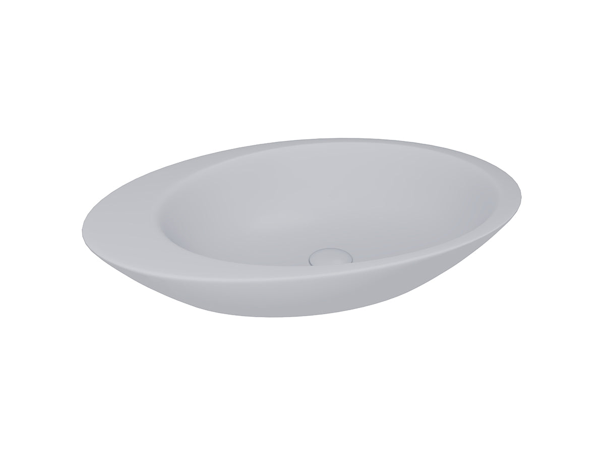 Lucco Gocce Çanak Lavabo 74 cm, Mat Gumus Gri