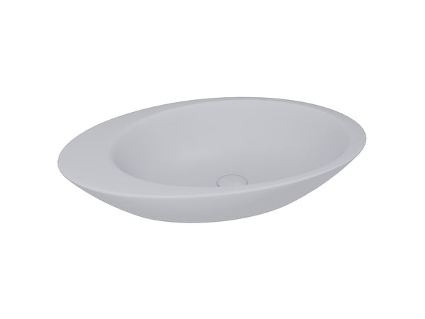 Lucco Gocce Çanak Lavabo 74 cm, Mat Gumus Gri