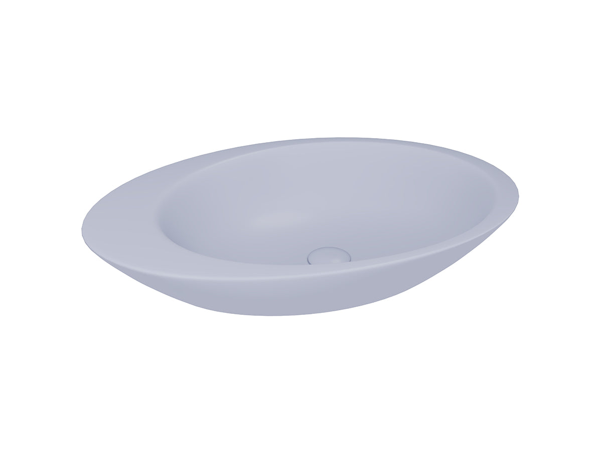 Lucco Gocce Çanak Lavabo 74 cm, Mat Buz Mavi