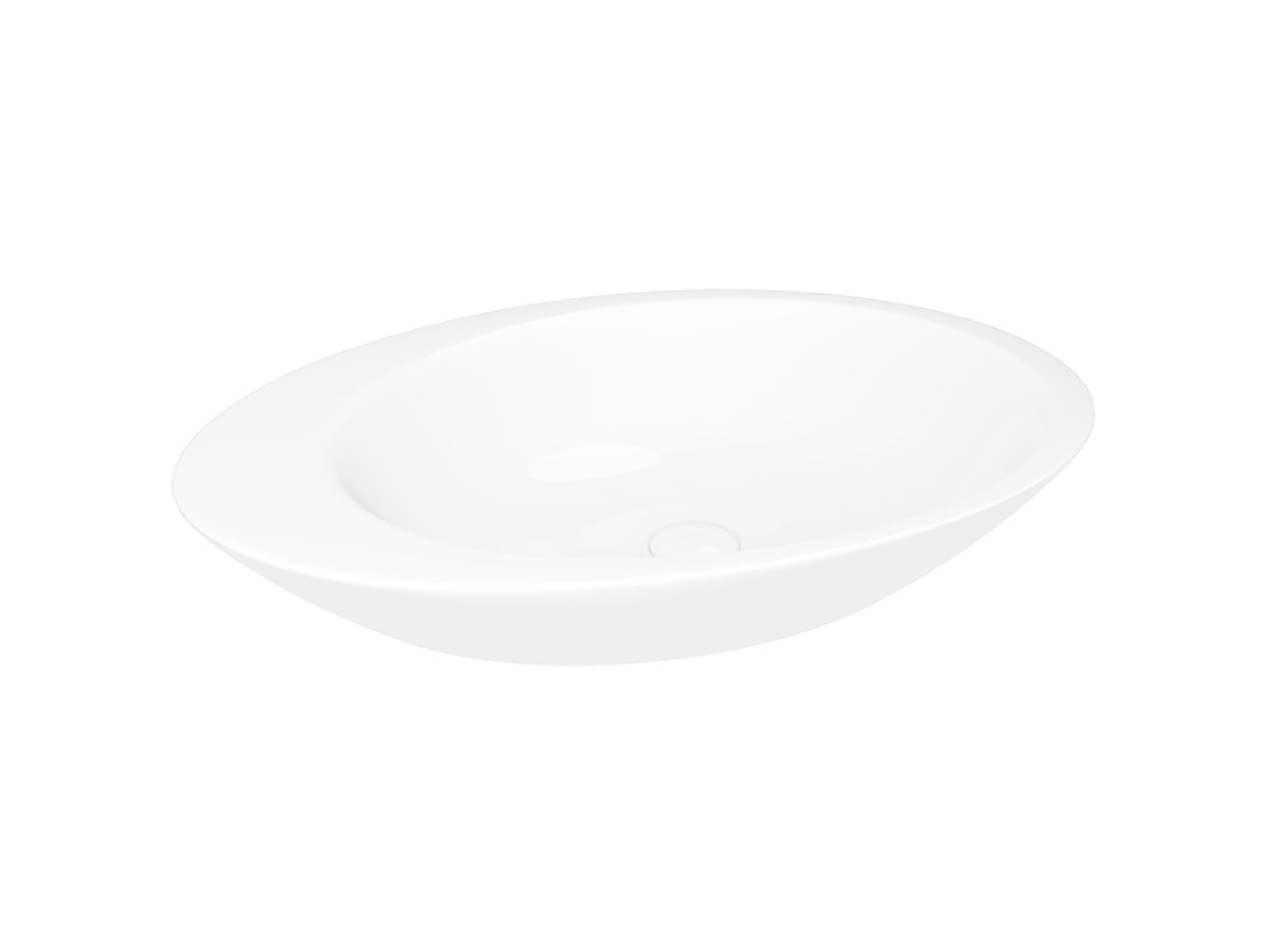 Lucco Gocce Çanak Lavabo 74 cm, Parlak Beyaz