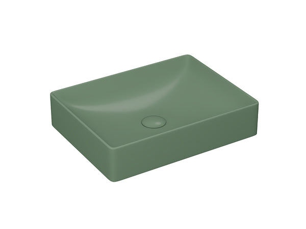 Lucco Square Çanak Lavabo 50 cm, Mat Yesil