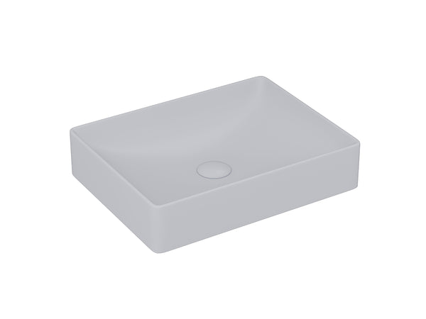 Lucco Square Çanak Lavabo 50 cm, Mat Gumus Gri