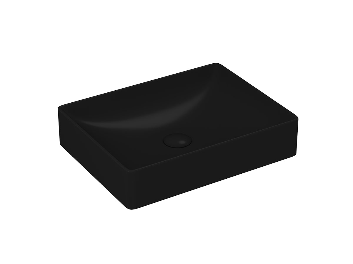 Lucco Square Çanak Lavabo 50 cm, Mat Siyah