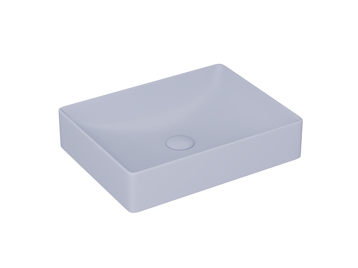 Lucco Square Çanak Lavabo 50 cm, Mat Buz Mavi