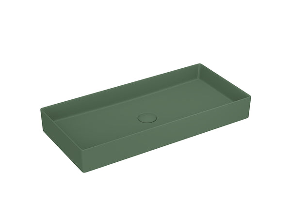 Lucco Balance Çanak Lavabo 75 cm, Mat Yesil