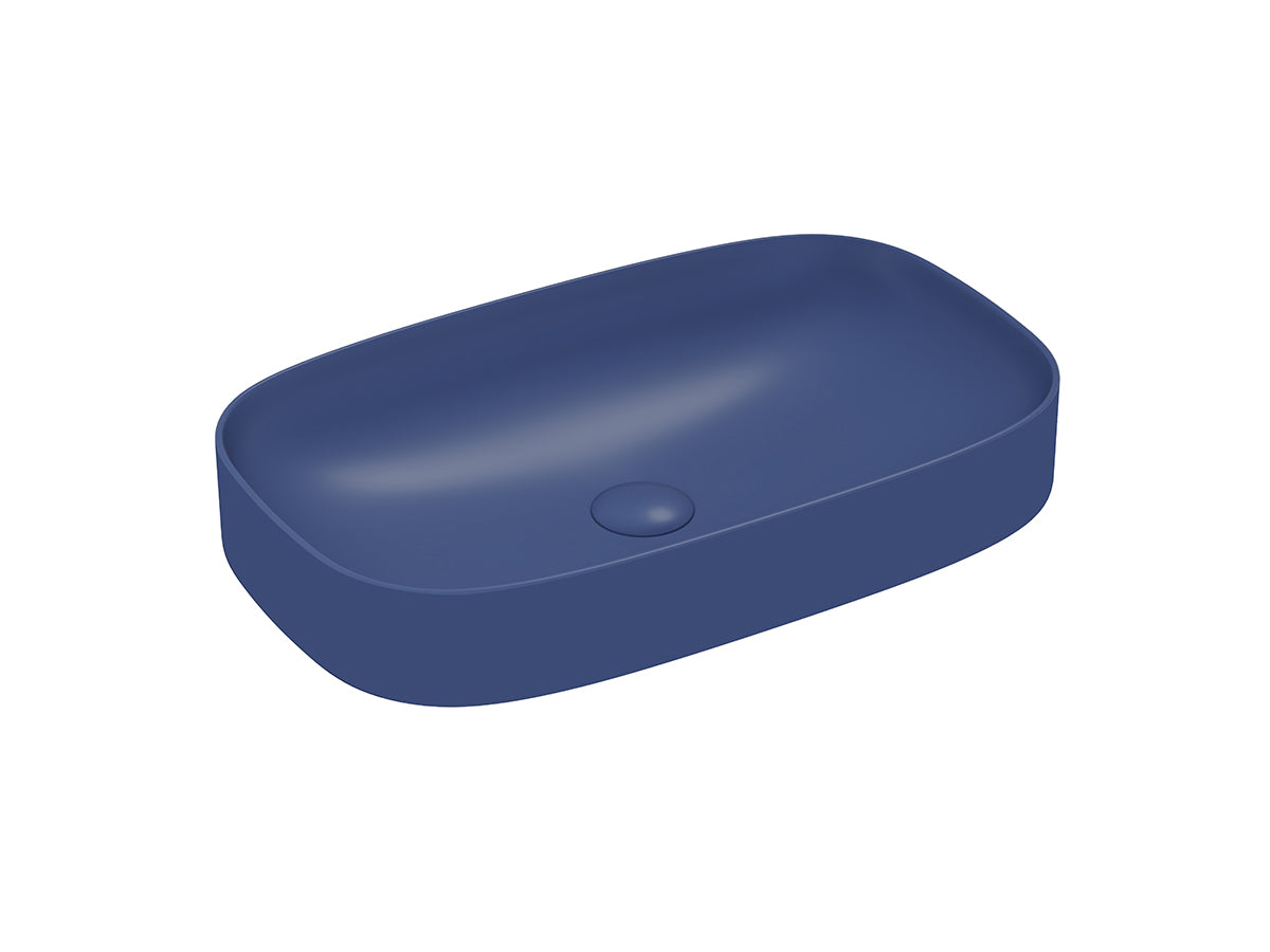 Lucco Matteo Çanak Lavabo 65 cm, Mat Petrol Mavi