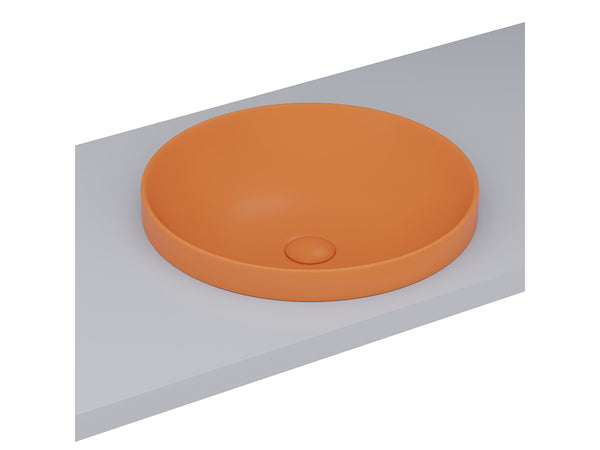 Lucco Laura Yarim Tezgah ustu Lavabo 43 cm, Mat Turuncu