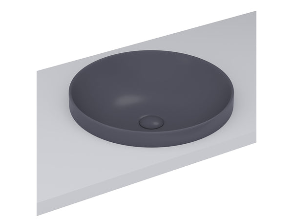 Lucco Laura Yarim Tezgah ustu Lavabo 43 cm, Mat Antrasit