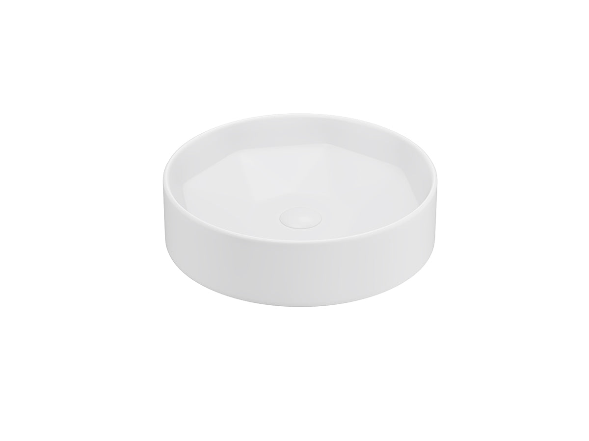 Lucco Diamente Çanak Lavabo 42 cm, Mat Beyaz