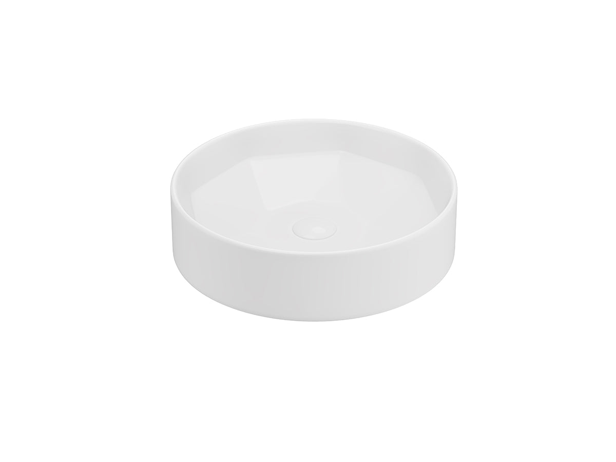 Lucco Diamente Çanak Lavabo 42 cm, Parlak Beyaz