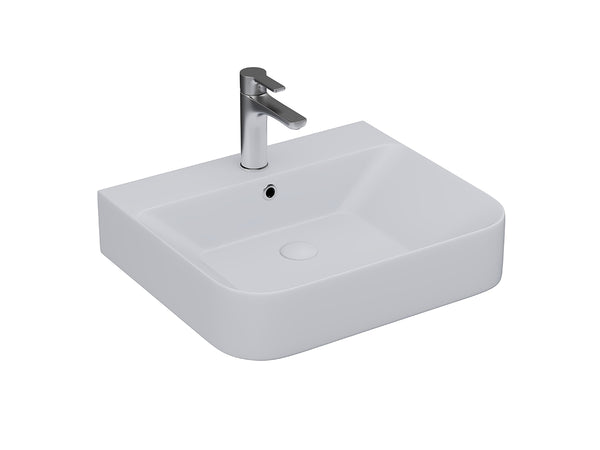 Lucco Allecra Tezgah ustu Lavabo 55 cm, Mat Gumus Gri