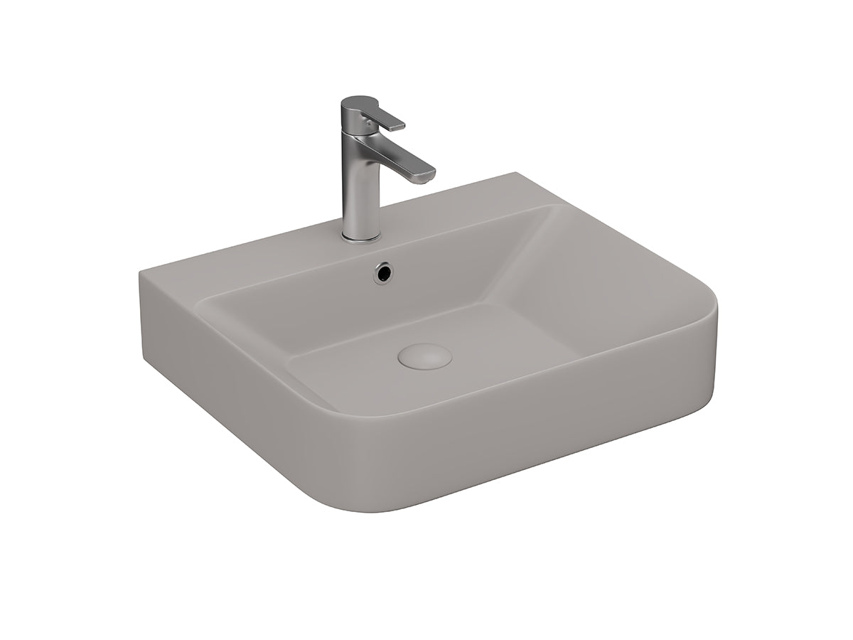 Lucco Allecra Tezgah ustu Lavabo 55 cm, Mat Latte