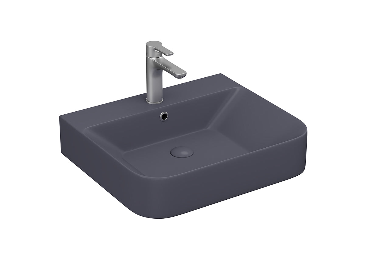 Lucco Allecra Tezgah ustu Lavabo 55 cm, Mat Antrasit