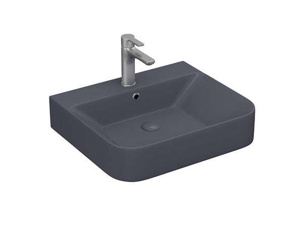 Lucco Allecra Tezgah ustu Lavabo 55 cm, Mat Antrasit