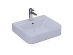 Lucco Allecra Tezgah ustu Lavabo 55 cm, Mat Buz Mavi