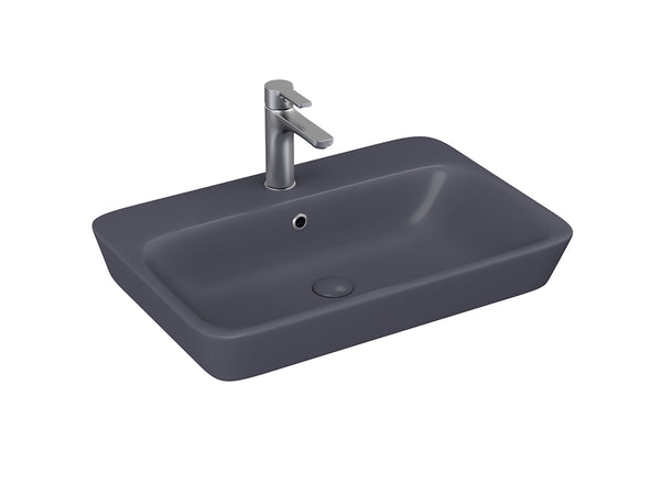 Lucco Mita Tezgah ustu Lavabo 65 cm, Mat Antrasit