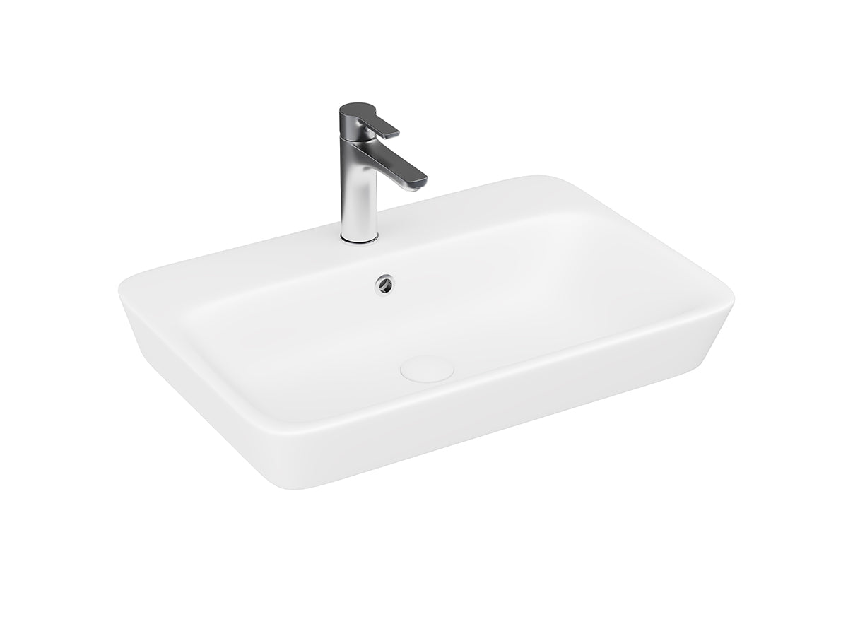 Lucco Mita Tezgah ustu Lavabo 65 cm, Mat Beyaz