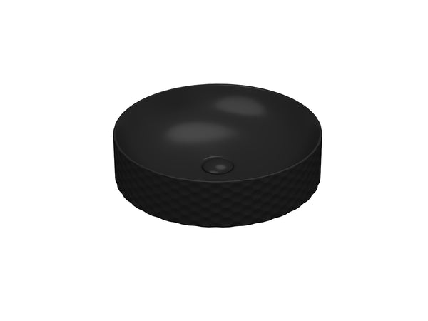 Lucco Siena Çanak Lavabo 44 cm, Mat Siyah