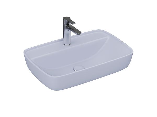 Lucco Vero Tezgah ustu Lavabo 60 cm, Mat Buz Mavi