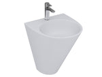 Lucco Garcia Asma Monoblok Lavabo 48 cm, Mat Gumus Gri