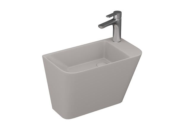 Lucco Primo Asma Monoblok Lavabo 28 cm, Mat Latte