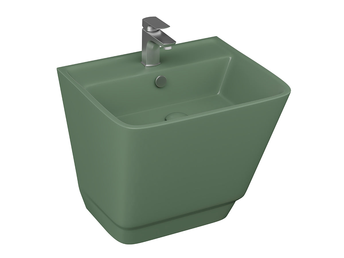 Lucco Bello Asma Monoblok Lavabo 52 cm, Mat Yesil