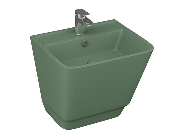 Lucco Bello Asma Monoblok Lavabo 52 cm, Mat Yesil