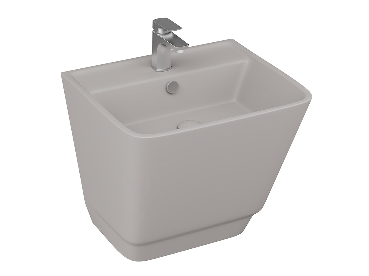 Lucco Bello Asma Monoblok Lavabo 52 cm, Mat Latte