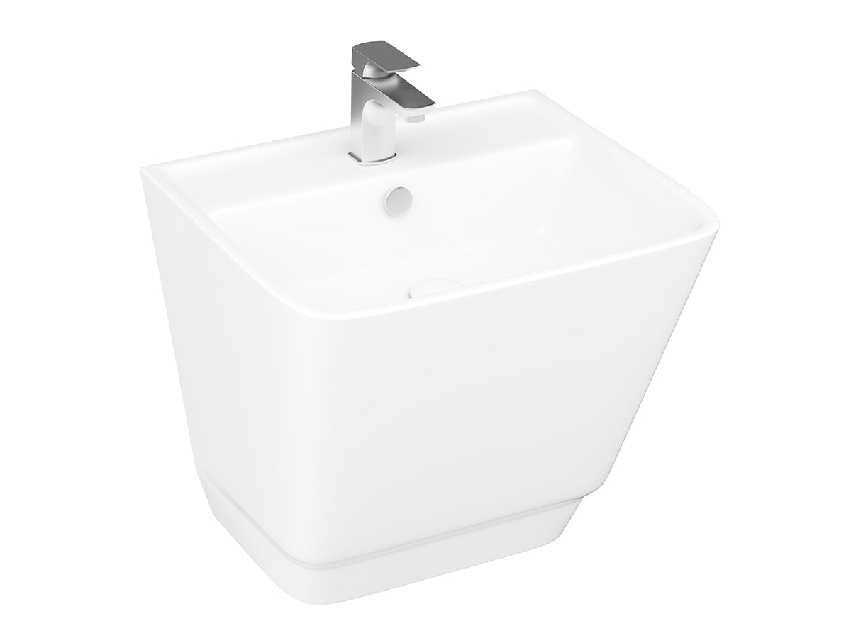 Lucco Bello Asma Monoblok Lavabo 52 cm, Parlak Beyaz