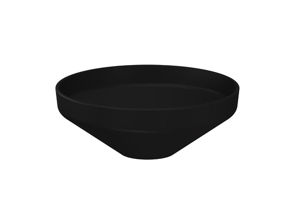 Lucco Luci Çanak Lavabo 40 cm, Mat Siyah