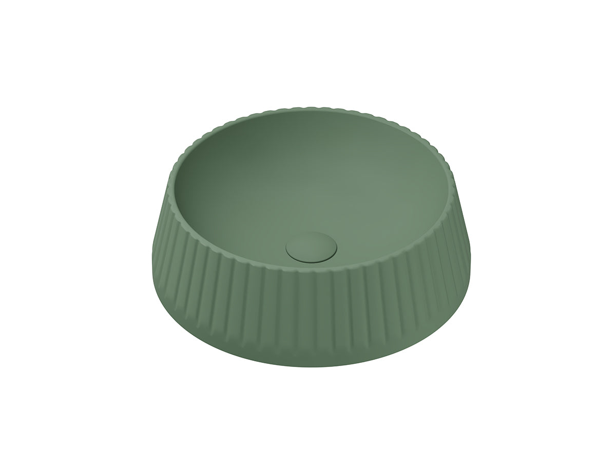 Lucco Deep Çanak Lavabo 40 cm, Mat Yesil