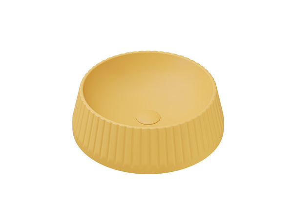 Lucco Deep Çanak Lavabo 40 cm, Mat Hardal Sari