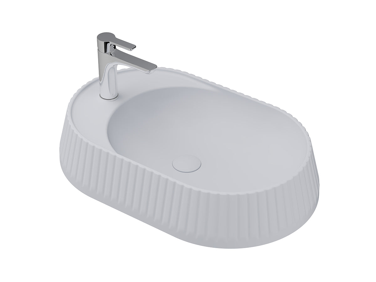 Lucco Pier Tezgah ustu Lavabo 65 cm, Mat Gumus Gri