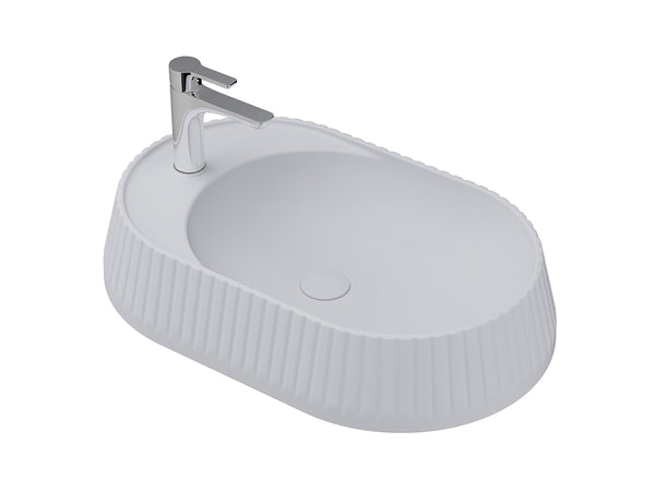 Lucco Pier Tezgah ustu Lavabo 65 cm, Mat Gumus Gri