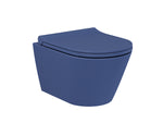 Lucco Gema Rimless Asma Klozet Seti Mat Petrol Mavi 49 cm