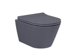 Lucco Gema Rimless Asma Klozet Seti Mat Antrasit 49 cm