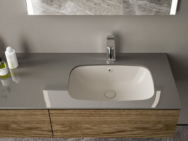 Lucco Nuvo Tezgah Alti lavabo 55 cm, Mat Beyaz